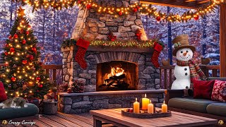 Beautiful Christmas Ambience 🎄Relaxing Christmas Jazz Music with Fireplace 🔥Smooth Jazz Instrumental [upl. by Genie]