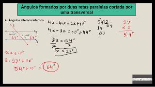 Geometria Ângulos Alternos Internos e Ângulos Alternos Externos [upl. by Dittman]