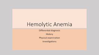 Hemolytic Anemia [upl. by Sherwood]