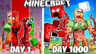 I Survived 1000 Days as CURSED CREATURES in Minecraft [upl. by Margalo377]