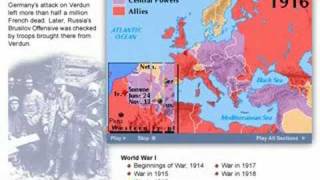 History of World War One 1914  1918 Map [upl. by Kaiser]