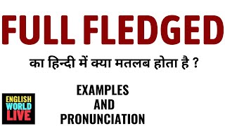 FULL FLEDGED MEANING IN HINDI  FULL FLEDGED का हिन्दी में क्या मतलब होता है  FULL FLEDGED IN HINDI [upl. by Grethel]