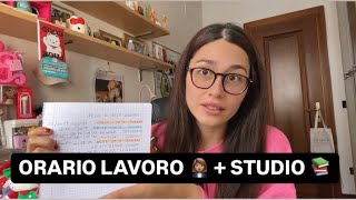 ORARIO DI LAVORO 👩🏽‍💼  STUDIO 📚 COME MI ORGANIZZO ➡️ studente università giurisprudenza [upl. by Benedix]