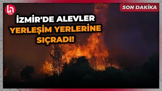 SON DAKİKA İzmir Bucada başlayan yangın Gaziemir ilçesine sıçradı Evler tahliye ediliyor [upl. by Eitsirc]