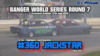 Jackstar 360  Yarmouth BWS 2024  Banger Racing  Highlights [upl. by Zsuedat]