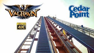 2022 Valravn Dive Roller Coaster On Ride Front Row 4k POV Cedar Point [upl. by Loresz]