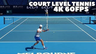 Novak Djokovic amp Emil Ruusuvuori Court Level Practice  w Slow Motion Rally 2024 4K 60FPS [upl. by Yllatan]