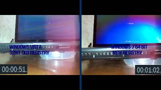 windows vista 32 bit vs windows 7 x64 64 bit boot time speed test [upl. by Eiznekcam]