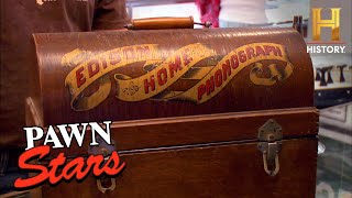 Pawn Stars Will Edisons Home Phonograph Ring Out a Profit Season 2 [upl. by Laved]