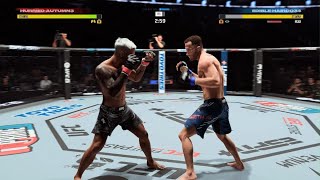 Charles oliveira vs Justin gaethje knockout [upl. by Innad826]