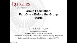 Group Facilitation Part 1 [upl. by Obnukotalo]