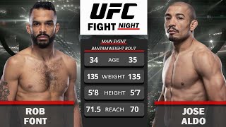 Rob Font vs José Aldo Full Fight Hightlights [upl. by Rexford483]