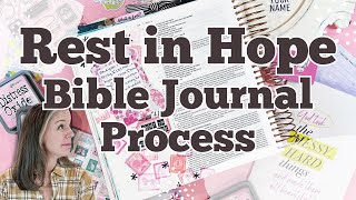 Rest in Hope  Bible Journal Process  Illustrated Faith [upl. by Anelaf]