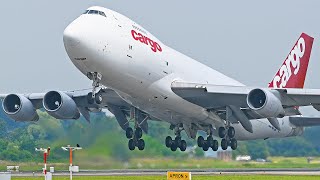 4K CLOSE UP PlaneSpotting at Liege Airport  CLASSIC Boeing 747200 visit B742B744B767B777 [upl. by Asirehc783]