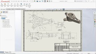 SolidWorks Drawing Tutorial View layout Annotation Sketch [upl. by Pik]