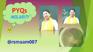 Mole  49  Molarity Introduction  pyqneet jeemains basicconceptsofchemistry [upl. by Naniac]