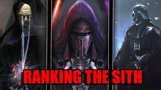 Every Sith From Weakest To Strongest [upl. by Jeanne]