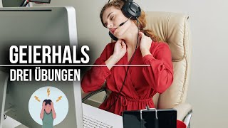 Geierhals und Haltung verbessern 😮‍💨  3 leichte Übungen [upl. by Daniell]