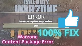 How to Fix Content Package is No Longer Available Warzone PS4 PS5 XBOX PC [upl. by Garlaand]