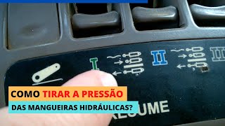 Como tirar a pressão das mangueiras hidráulicas [upl. by Nay]