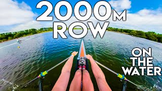 2000m Rowing Race Head Cam  Single Scull On the Water Row Along [upl. by Elenahc702]