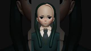 Wednesday Addams as a 3D Anime Character [upl. by Nalad]