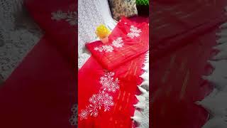 Mekhela chador design smcollections beautifulhandembroideryflowerdesign surakshita [upl. by Axela]