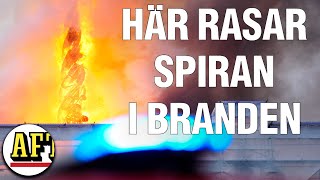 Enrom brand på Börsen i Köpenhamn – se när spiran rasar [upl. by Ahcsat631]