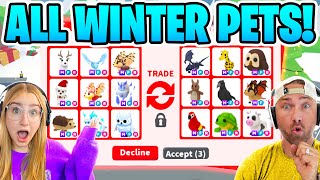 Cammy Trades ALL WINTER Pets In Adopt Me Roblox ☃️ [upl. by Ecnarret]