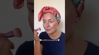 Get ready alopecia style 🤍 alopecia hairlosshelp eyebrows [upl. by Tades684]