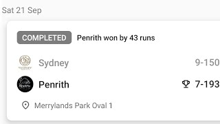 Penrith v Sydney Kingsgrove Sports T20 League game SYDNEY innings [upl. by Anima]