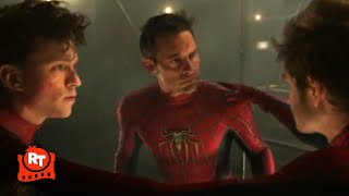 SpiderMan No Way Home 2021  Peter 1 Peter 2 Peter 3 Scene  Movieclips [upl. by Greggory25]