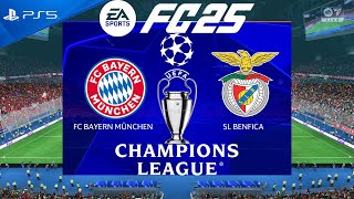 FC 25 Bayern Munich vs Benfica  Champions League 202425  PS5 [upl. by Assiroc984]