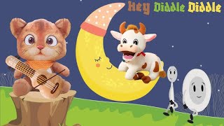 Hey Diddle Diddle kids song and nursery rhymes  Tiny Kids Tubes [upl. by Socher]