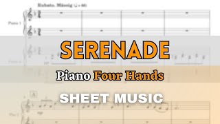 Schubert  Serenade D957 No4 Ständchen  Piano Four Hands Sheet MusicFull Score [upl. by Peoples]