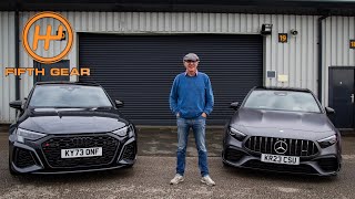 AMG A45S vs Audi RS3  Shootout  Fifth Gear [upl. by Uhile423]