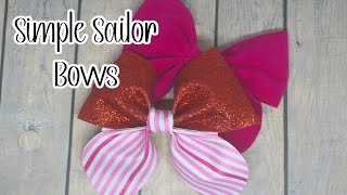 Simple Sailor Bows [upl. by Ardy]