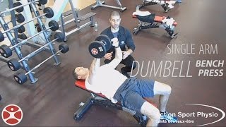 Single Arm Dumbbell Benchpress [upl. by Scheld]