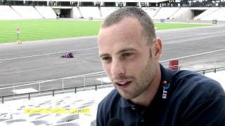 Oscar Pistorius  Olympic Stadium sneak preview  FULL INTERVIEW  Sportsvibe TV [upl. by Wilton]