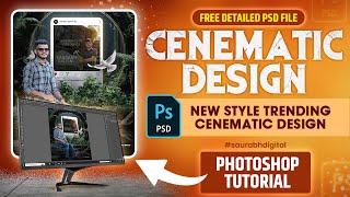 Cenematic Design PSD File Free  Photoshop Tutorial [upl. by Lynad84]