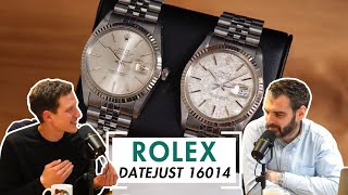 VINTAGE  Pourquoi on adore la Rolex Datejust 16014 silver et linen dial [upl. by Anibas]