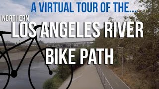 Los Angeles River Bike Path Ride Through  Elysian Valley Bicycle amp Pedestrian Path [upl. by Ynetsed]