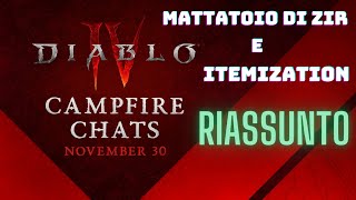 Diablo 4  Campfire chat 30 Novembre  RIASSUNTONE [upl. by Maloney]