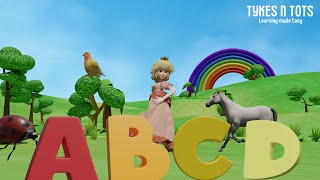 Sing ABCDE for Kids  Nursery Rhymes  Learn ABCD in Fun way With Tykes N Tots kidssong kids [upl. by Seaden]