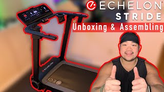 ECHELON STRIDE Treadmill  Unboxing and Assembling [upl. by Gnel]