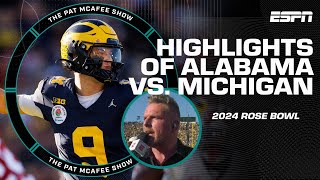 Pat McAfee Show HIGHLIGHTS from The Rose Bowl Alabama vs Michigan  ESPN College Football [upl. by Asirral]