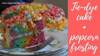 Vegan Tie Dye Cake Popcorn Frosting [upl. by Omari]