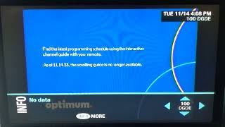 Optimum Digital Channel Guide Removed 111423 [upl. by Arrec]