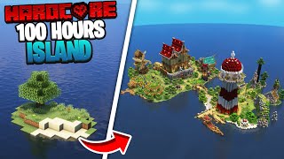 I Survived 100 HOURS on a DESERTED ISLAND in Minecraft [upl. by Marigolda740]