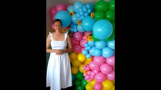 Paretele din baloane fara suport Balloon wall Arcada de baloane fara suport [upl. by Tish]